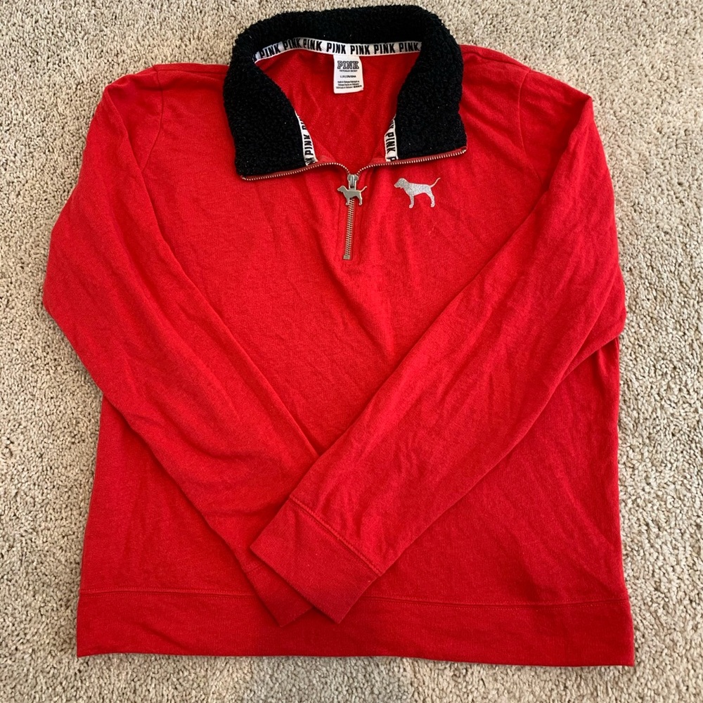 ‘PINK’ EVERYDAY LOUNGE PERFECT QUARTER-ZIP